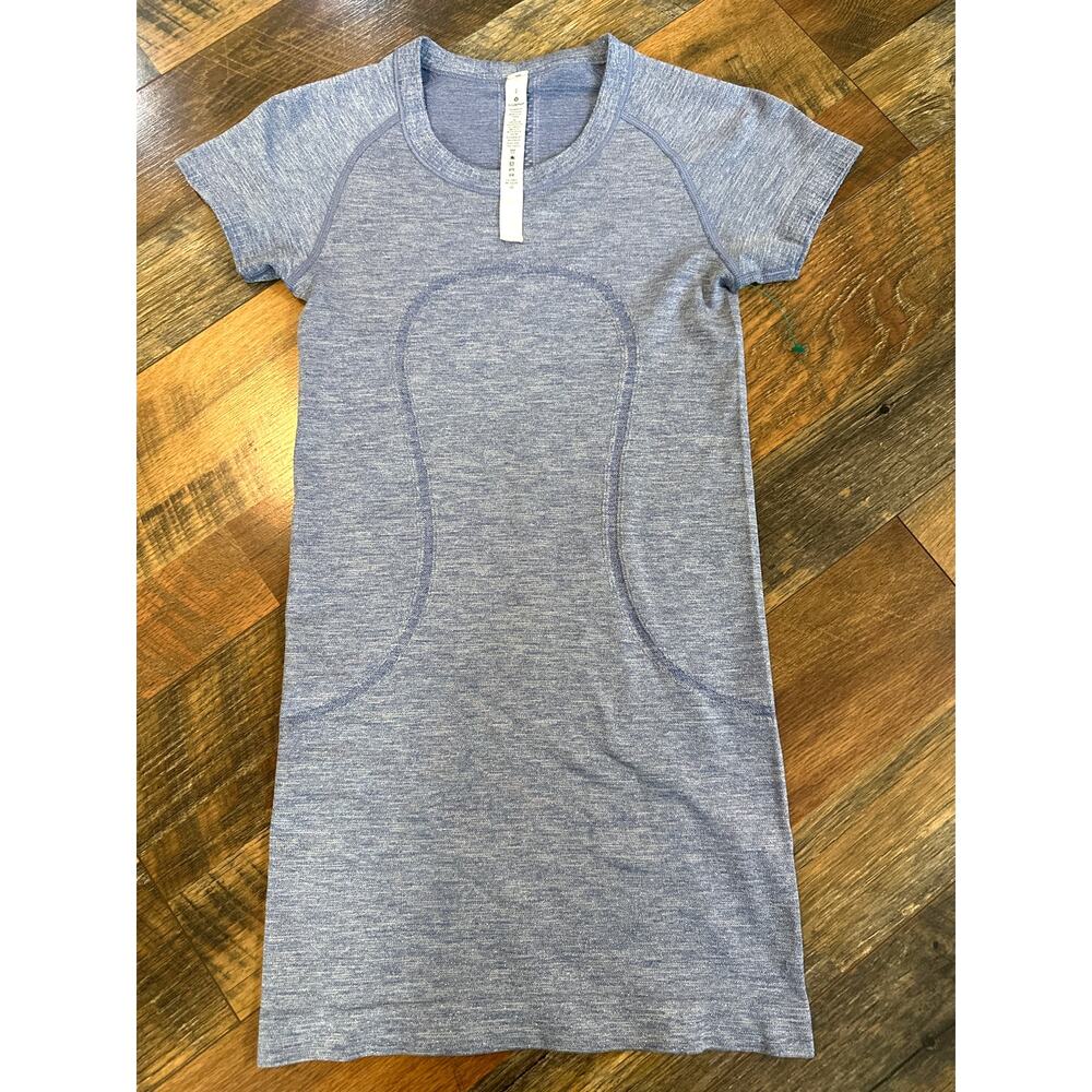 Lululemon Swiftly Tech Short Sleeve Crew Sparkle Gatsby Blue Special Edition